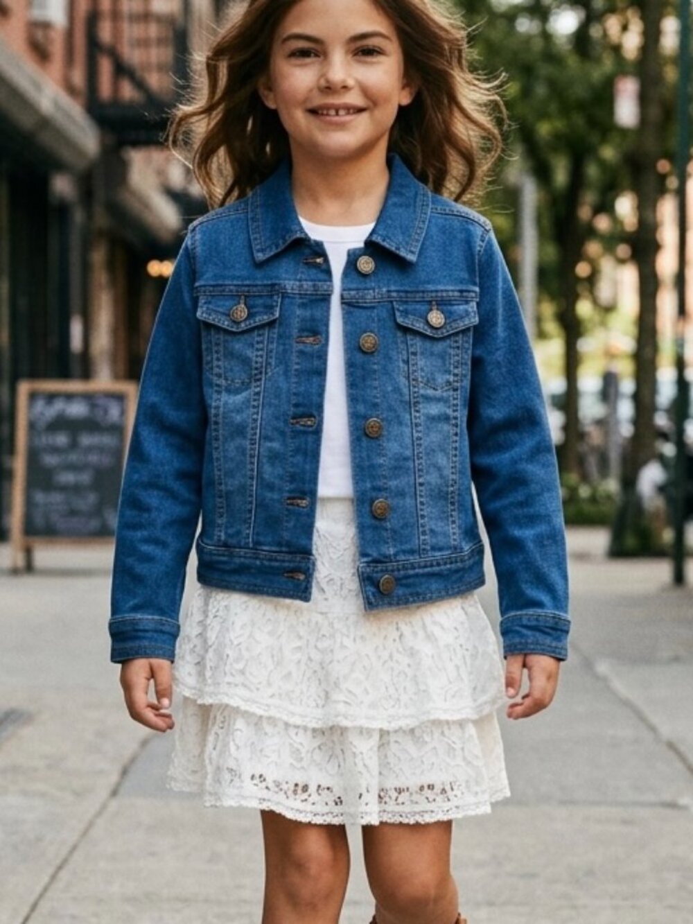 NEW Cynthia Rowley Denim Jean Jacket Girl's‎ Sz 4 (XS) Cropped Blue NWT